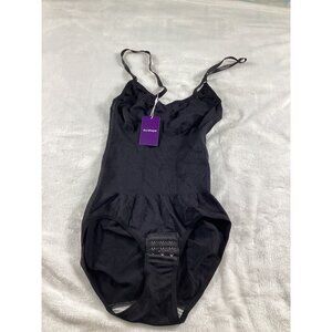 Heyshape Womens Black Body Shaper Bodysuit With Adjustable Straps Size S new fit
